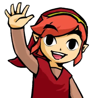 ✋ Link zelda, link, videojuego, nintendo, dibujos animados, onda telegram sticker