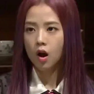 😮 frau, gesicht, schockiert, ausdruck, kpop, überraschung, porträt telegram sticker