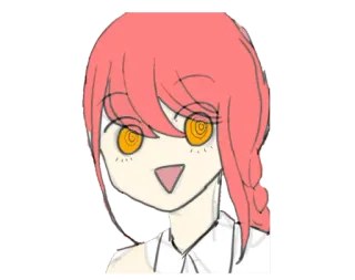 😀 Makima Chainsaw Man anime, cartoon, manga, makima, chainsaw man telegram sticker
