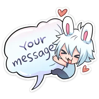 💌 Your message Anime, Lapin, Lapin, Message, Mignon, Kawaii telegram sticker
