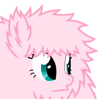 😗 pony, pink, fluffy, cartoon telegram sticker