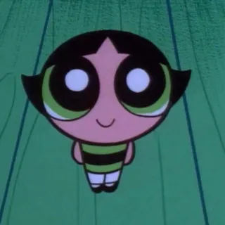 🙃 Buttercup The Powerpuff Girls Cartone animato, Ragazza, Supereroe, Lolly, Le Superchicche telegram sticker