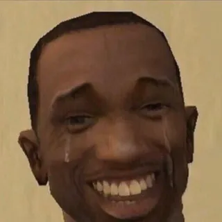 🥲 CJ Grand Theft Auto: San Andreas weinend, traurig, emotional, charakter, GTA, CJ telegram sticker