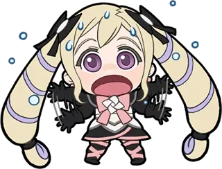 😮 Anime, Chibi, Fofo, Desenho animado, Kawaii, Chocado telegram sticker