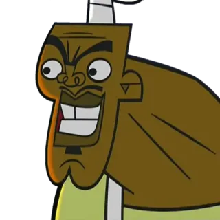 😁 Chef Hatchet Total Drama Island Dessin animé, Chef cuisinier, Total Drama Island, En colère, Personnage whatsapp sticker
