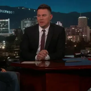 🍂 Channing Tatum Jimmy Kimmel Live Ченнинг Татум, Знаменитость, Ток-шоу, Jimmy Kimmel Live, Актер telegram sticker