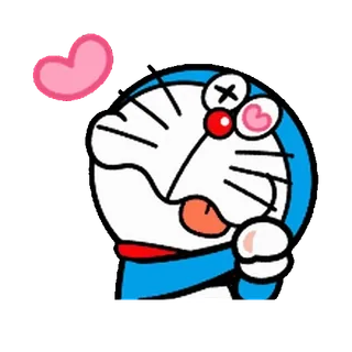 🔵 Doraemon 만화, 도라에몽, 애니메이션, 귀여운, 하트, 캐릭터 whatsapp sticker