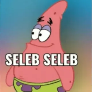 😀 Patrick Star SpongeBob SquarePants SELEB SELEB Patrick Star, Spongebob, kartun, lucu, meme telegram sticker