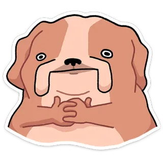 ⭐ chien, autocollant, dessin animé, mignon, drôle, animal, animal de compagnie telegram sticker
