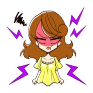 😤 злой, бешеный, расстроенный, мультфильм, аниме telegram sticker