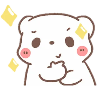 🧺 bear, cute, kawaii, cartoon, sparkle, animated whatsapp sticker