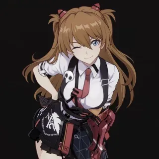 💗 Asuka Langley Sohryu Neon Genesis Evangelion アニメ, 女の子, かわいい, キャラクター, エヴァンゲリオン, アスカ whatsapp sticker