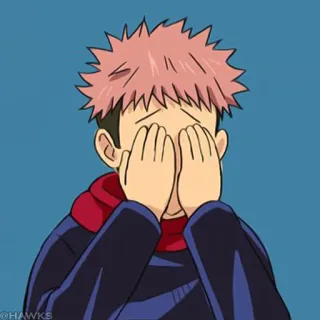 🤭 Yuji Itadori Jujutsu Kaisen Anime, Dessin animé, Triste, Garçon anime, Jujutsu Kaisen, Yuji Itadori telegram sticker