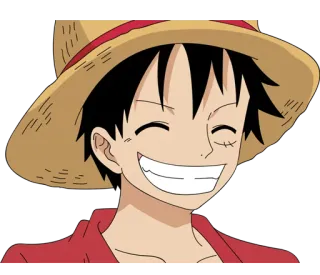 😁 Monkey D. Luffy One Piece Anime, Desenho animado, Monkey D. Luffy, One Piece, Personagem telegram sticker