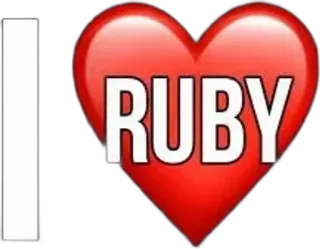 🌟 I RUBY Ruby, ハート, プログラミング, 愛, テクノロジー, ソフトウェア, コーディング telegram sticker