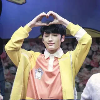 💚 SCUFFY rovinato, carino, persona, cuore, kpop whatsapp sticker