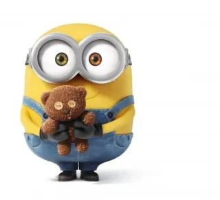 🌟 Minion Minion, Cartoon, Teddybär, süß, gelb, Zeichentrickfigur telegram sticker