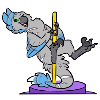 😘 pássaro, pole dance, furry, animal, desenho animado, adesivo, aviário, antropomórfico telegram sticker