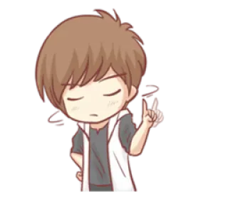 ☝ Desenho animado, Menino, Anime, Mangá, Gesto ofensivo telegram sticker