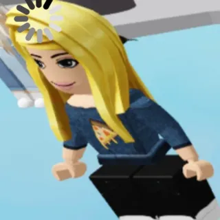 😧 Roblox Avatar Roblox roblox, avatar, gaming, blonde, pizza, loading, blocky telegram sticker