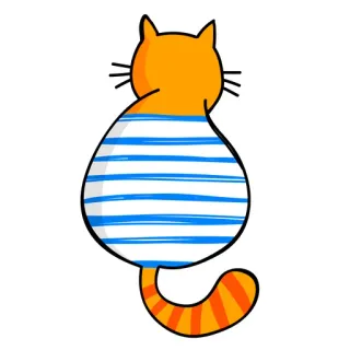😡 Katze, Tier, gestreift, orange, niedlich, Cartoon telegram sticker