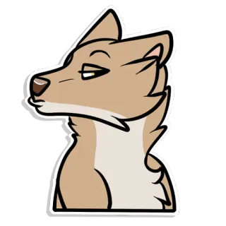 😞 dog, cartoon, sticker, animal telegram sticker
