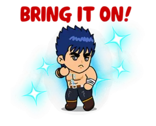 😠 BRING IT ON! Anime, Mangá, Luta, Desafio, Provocação telegram sticker