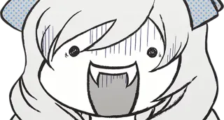😱 Anime, Dibujos animados, Expresión, Impactado, Boca abierta whatsapp sticker