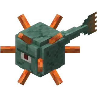 💂‍♂️ Minecraft minecraft, gardien, poisson, jeu vidéo, blocs whatsapp sticker