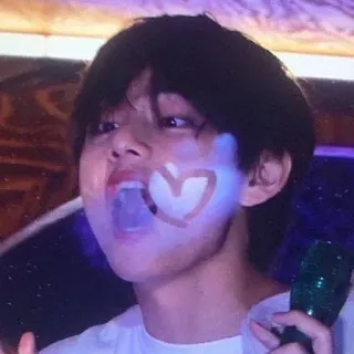💜 V kpop, idol, sänger, v, bangtan, bts, herz telegram sticker