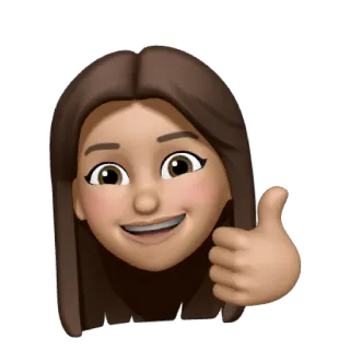 ❤️ Desenho animado, Polegar para cima, Emoji, Mulher whatsapp sticker