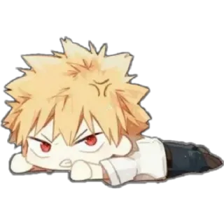 😠 Bakugo My Hero Academia anime, my hero academia, bakugo, cartoon, character telegram sticker