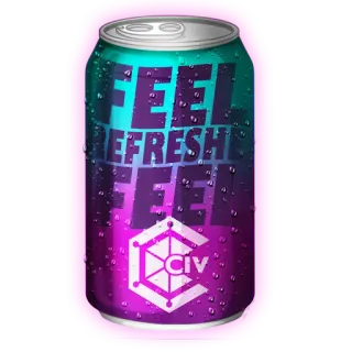 🍾 FEEL REFRESH FEEL drink, refreshment, soda, can whatsapp sticker