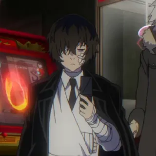 🥀 Osamu Dazai Bungou Stray Dogs anime, manga, osamu dazai, bungou stray dogs, bandages, character telegram sticker