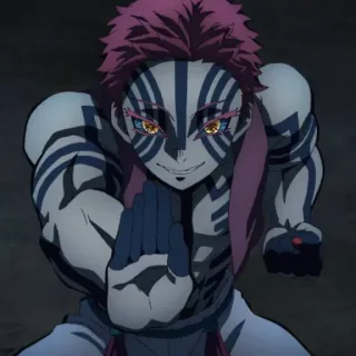 🌀 Akaza Demon Slayer Anime, Demônio, Artes Marciais, Luta telegram sticker