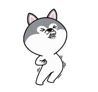 🕺 wolf, cartoon, animal, character, expression, funny whatsapp sticker