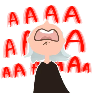 🤬 AAAA 소리 지름, 스트레스, 좌절, 만화, 짜증, 불쾌 telegram sticker