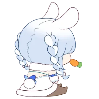 🥕 bunny, rabbit, cute, anime, cartoon, animal whatsapp sticker
