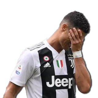 🤦‍♂️ Cristiano Ronaldo voetbal, voetbal, sport, speler, verdrietig, Ronaldo telegram sticker