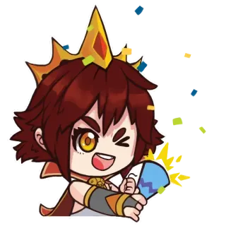 🥳 desenho animado, festa, confete, celebração, anime telegram sticker
