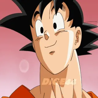 🙃 Goku Dragon Ball animé, dessin animé, personnage, goku, dragon ball, souriant telegram sticker