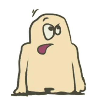 🙄 การ์ตูน, ตัวละคร, หยด, แสดงอารมณ์, ตลก, ภาพเคลื่อนไหว telegram sticker