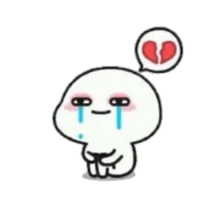 🪐 triste, cuore spezzato, piangere, cartoni animati, emozionale telegram sticker