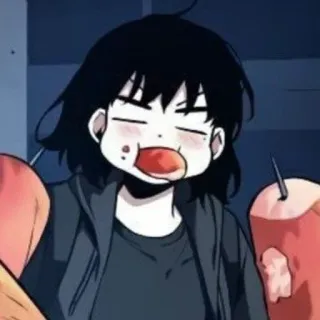 🍖 eating, food, kawaii, anime, manga whatsapp sticker
