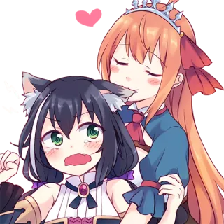 😰 anime, catgirl, princess, cute, kawaii telegram sticker
