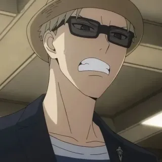 🥜 Loid Forger Spy × Family anime, character, spy, glasses, hat whatsapp sticker