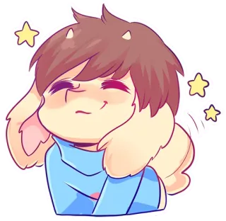 ☺️ cartoon, cute, stars, bunny ears telegram sticker