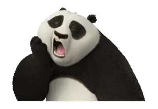 😪 Po Kung Fu Panda panda, kung fu panda, cartoon, yawn, sleepy telegram sticker