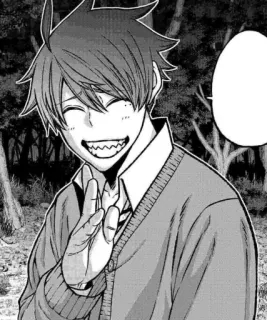 ☺️ Anime, Manga, Personnage, Souriant, Amical, Cardigan, Joyeux telegram sticker