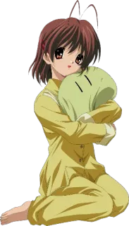 😴 アニメ, 女の子, 枕, 可愛い, 漫画 telegram sticker